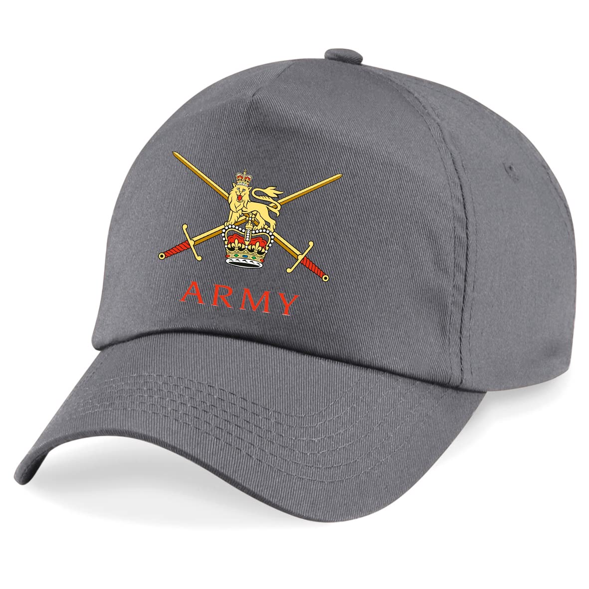 PSave British Army Insignia Embroidered Baseball Cap British Army Military Embroidery (Grey)