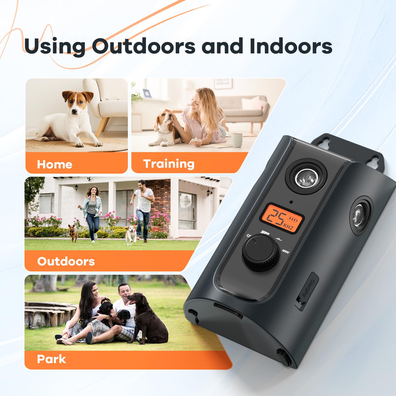 Anti Aboiement Chien,3 Réglable Fréquence Ultrasons Dispositifs Anti