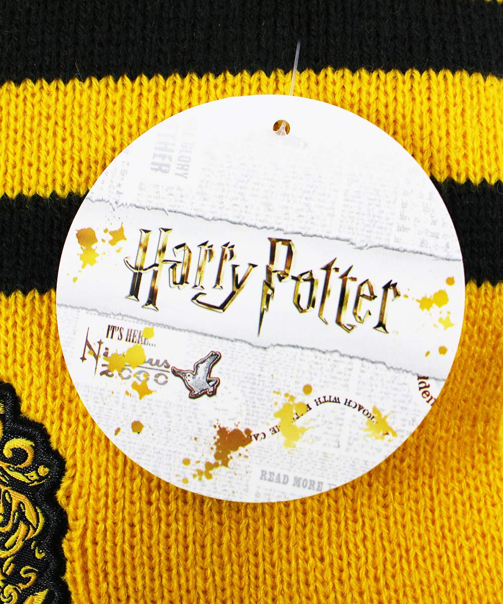 HARRY POTTER SCARF OFICIAL Casa de Hufflepuff Hogwarts School of Magic - Licencia ORIGINAL WARNER BROS