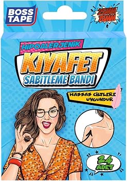 Boss Tape Kiyafet Sabitleme Bandi, 24-Par a, Beyaz