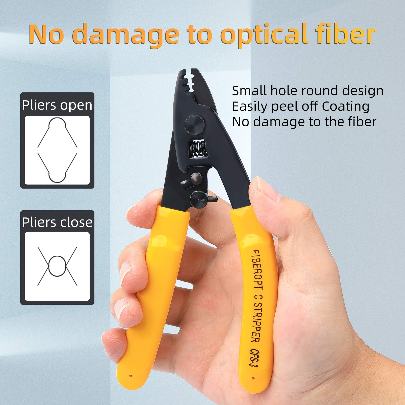 Fendoir à fibre optique SKL-6C - Coupe-câble - Dénudeur CFS-3 FTTH - Kit d'outils