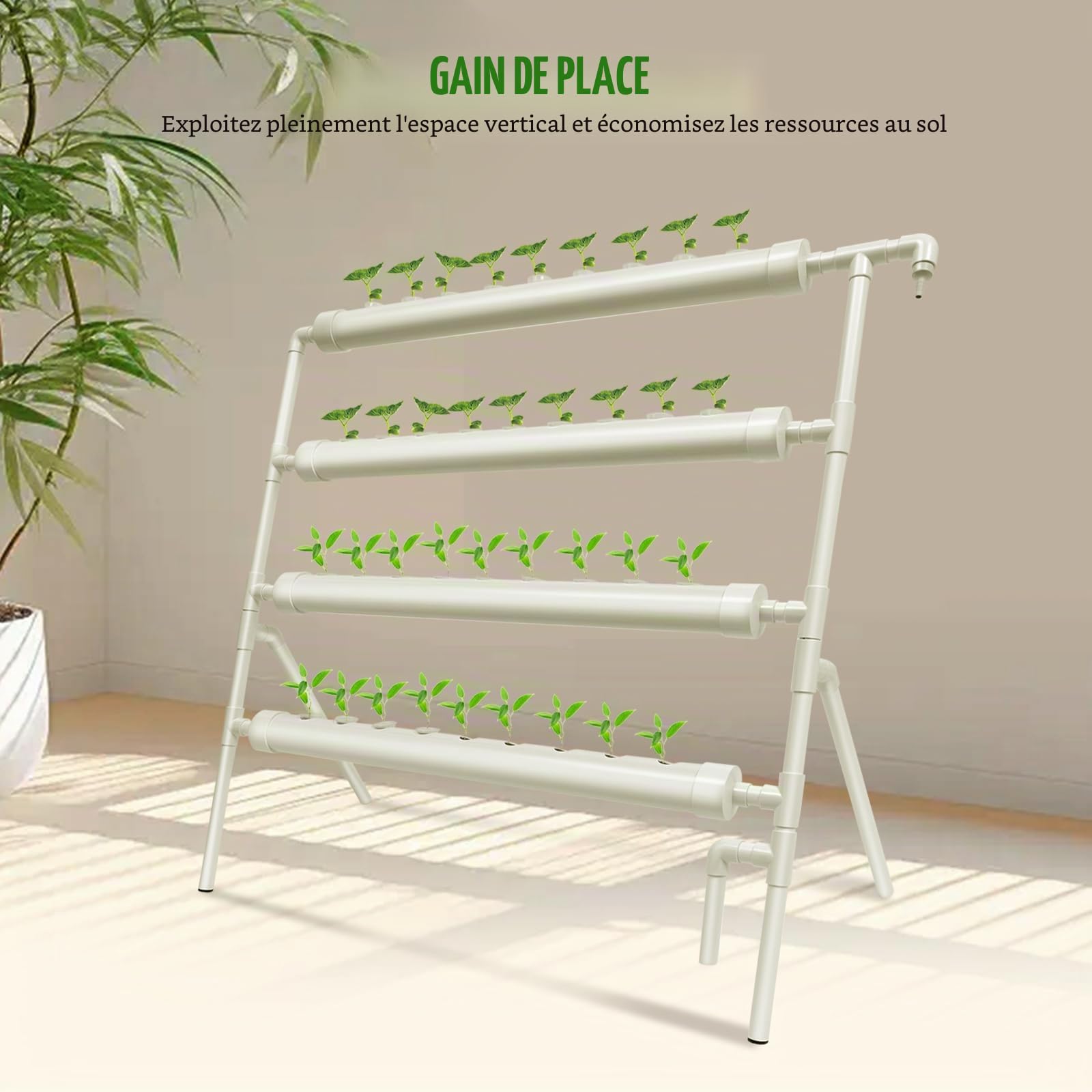 SystèMe Hydroponique, Kit De Culture Hydroponique, SystèMe De De Jardin Avec 36 Trous De Plantation, SystèMes De Culture De Plantes Sans Terre, Pour Jardin Bureau Et Balcon (1 couches 36 trou)