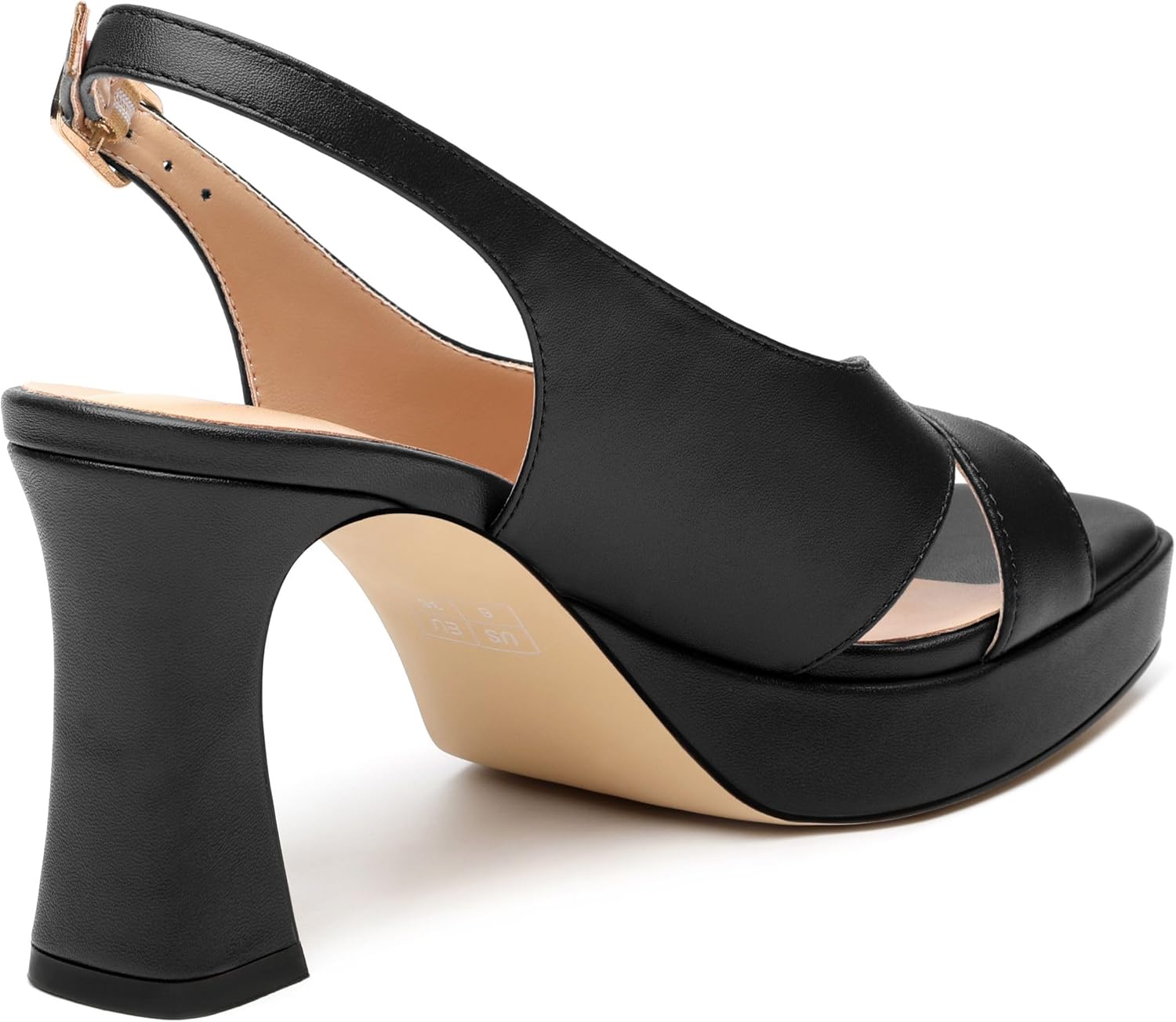 Platform Heels for Women 3.2 Inch Chunky Block Heels Sandals Open Toe with Slingback Ankle Strap Wedding Party Dress Comfortable Shoes - Image 5