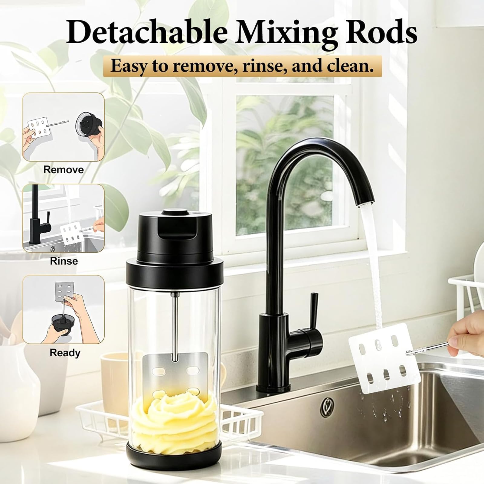 Baratte à Beurre électrique, Grande Capacité 1,8L, Pour Cuisine Domestique