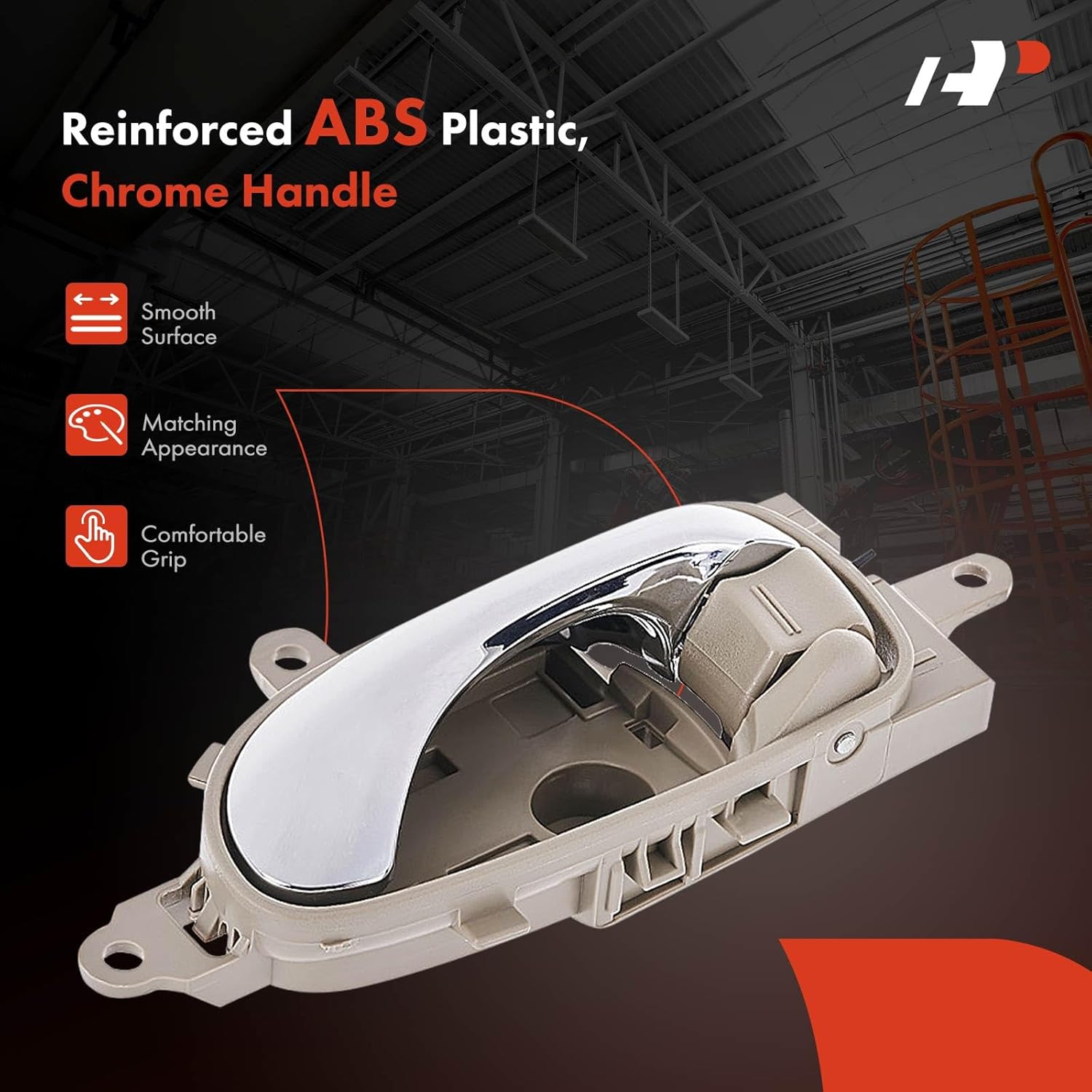 A-Premium Front or Rear Left Driver Side Interior Door Handle Compatible with Nissan Murano 2009-2014, Beige Housing with Chrome Lever, Replace# 80671-1AN1A