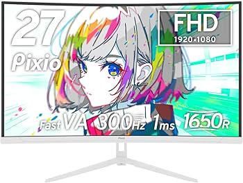 Amazon.co.jp: Pixio PXC279 Wave White ゲーミングモニター 27インチ