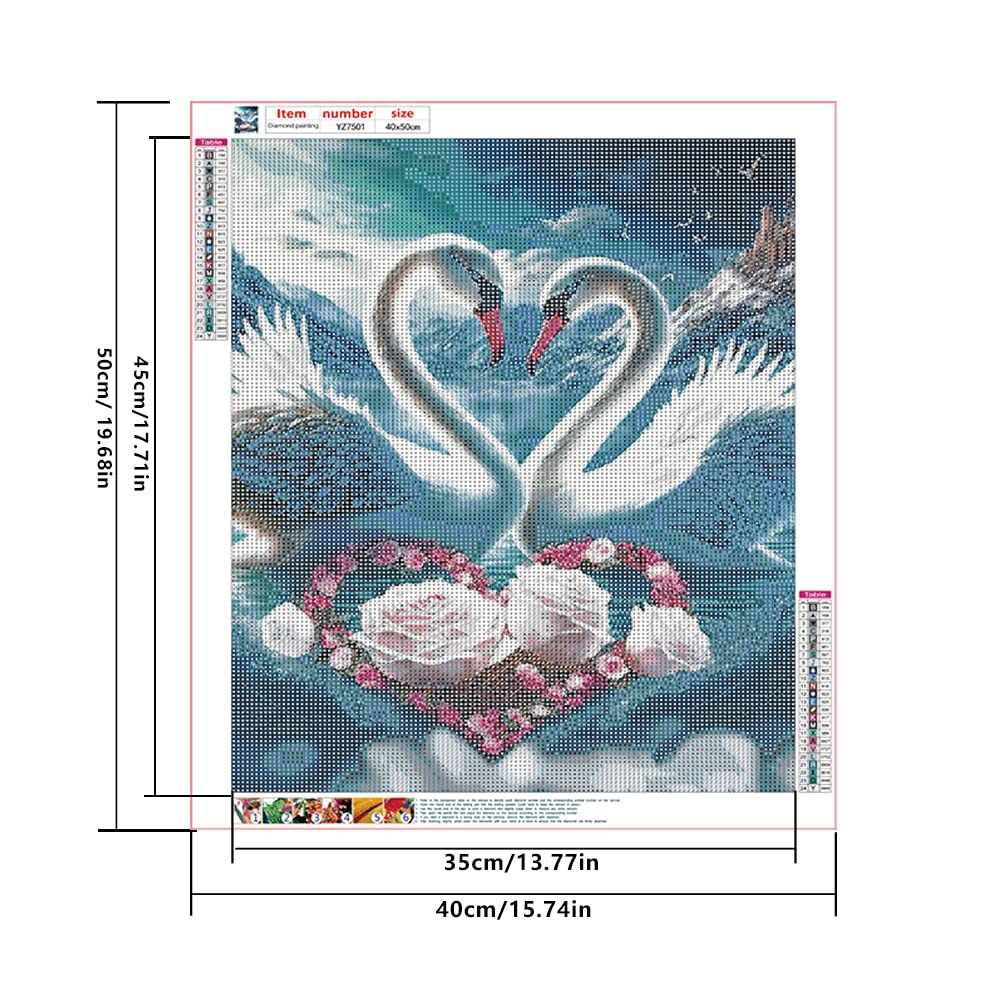 YAOYIN Set di 2 quadri per pittura con diamanti 5D, fai da te, accessori per la decorazione di Natale, decorazione per la casa, pittura con i numeri