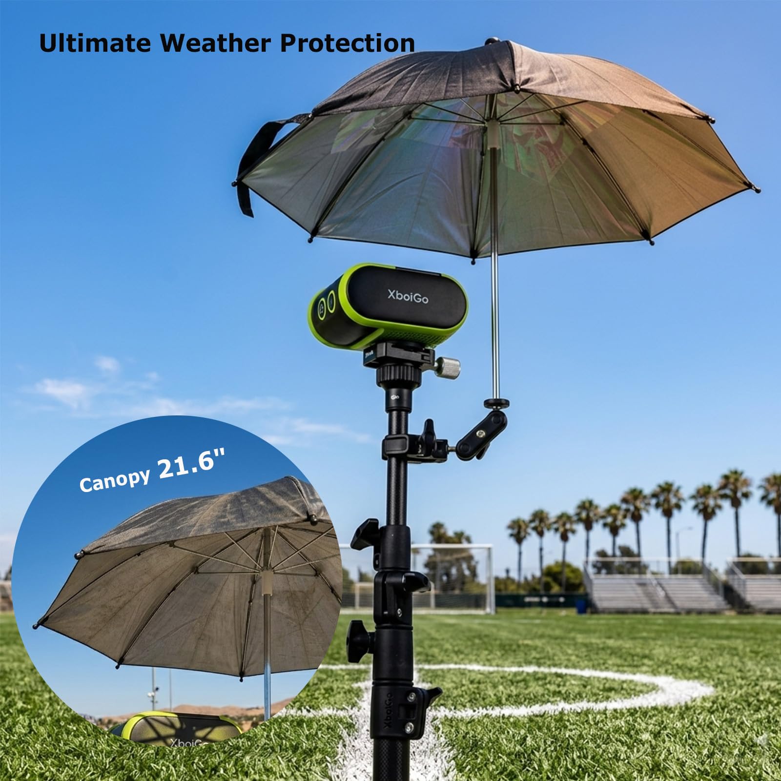 Kamera Regenschirm mit Super Clamp, Wetterschutz Stativ Sonnenschutz, Regenschutz für Xbotgo Falcon Chameleon, Veo, Canon, Nikon, Sony Kameras