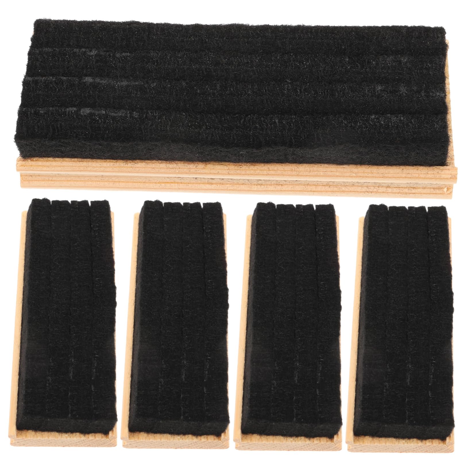 Angoily 4 Ensembles Effaceurs De Tableau Bois Avec Feutre De Lot De Effaceurs De Craie Poussière Pour Nettoyage Des Tableaux Éducatifs 5 Pièces * 4