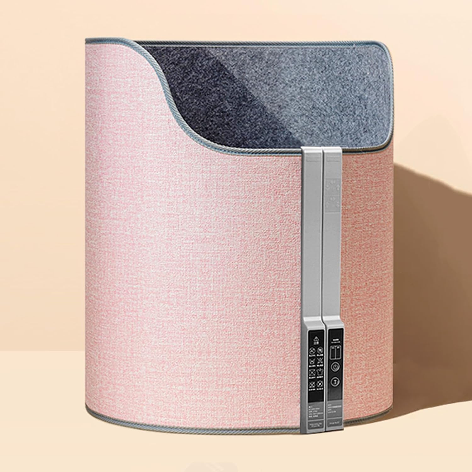 Foot Warmer Office Under Desk Warmer Muffler Keep Legs Warm Heating Pad Winterizing Heating Blanket with Thermostat and Timer, Foldable.(Pink)