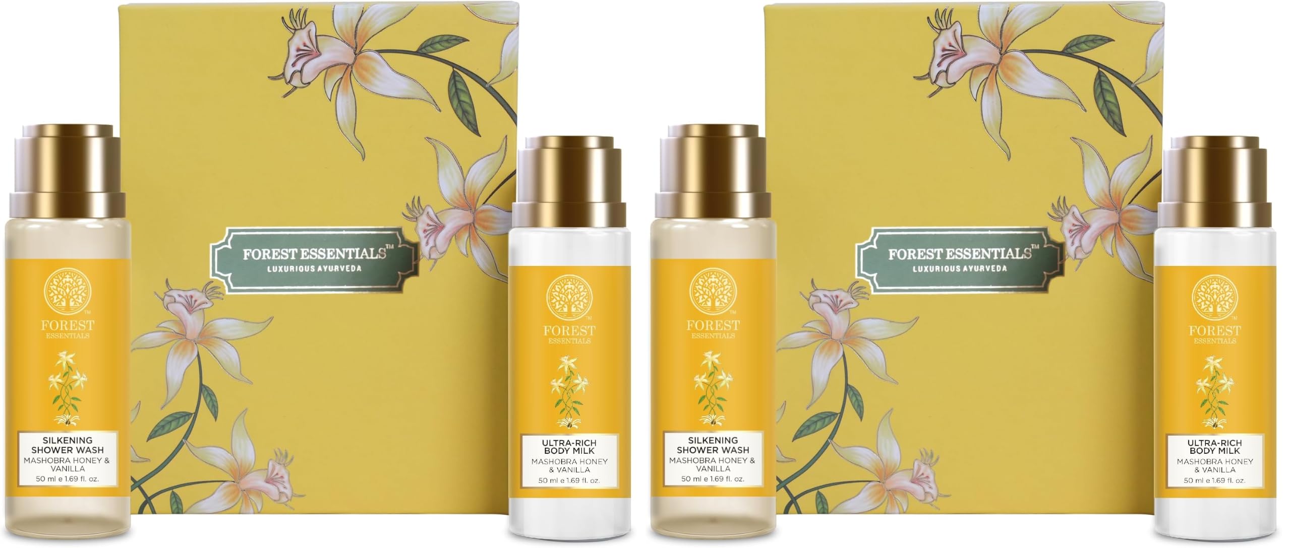 Forest Essentials Luxury Bath & Body Gift Set | Honey Vanilla Scented | Body Wash and Body Lotion (Pack of 2)-image-38