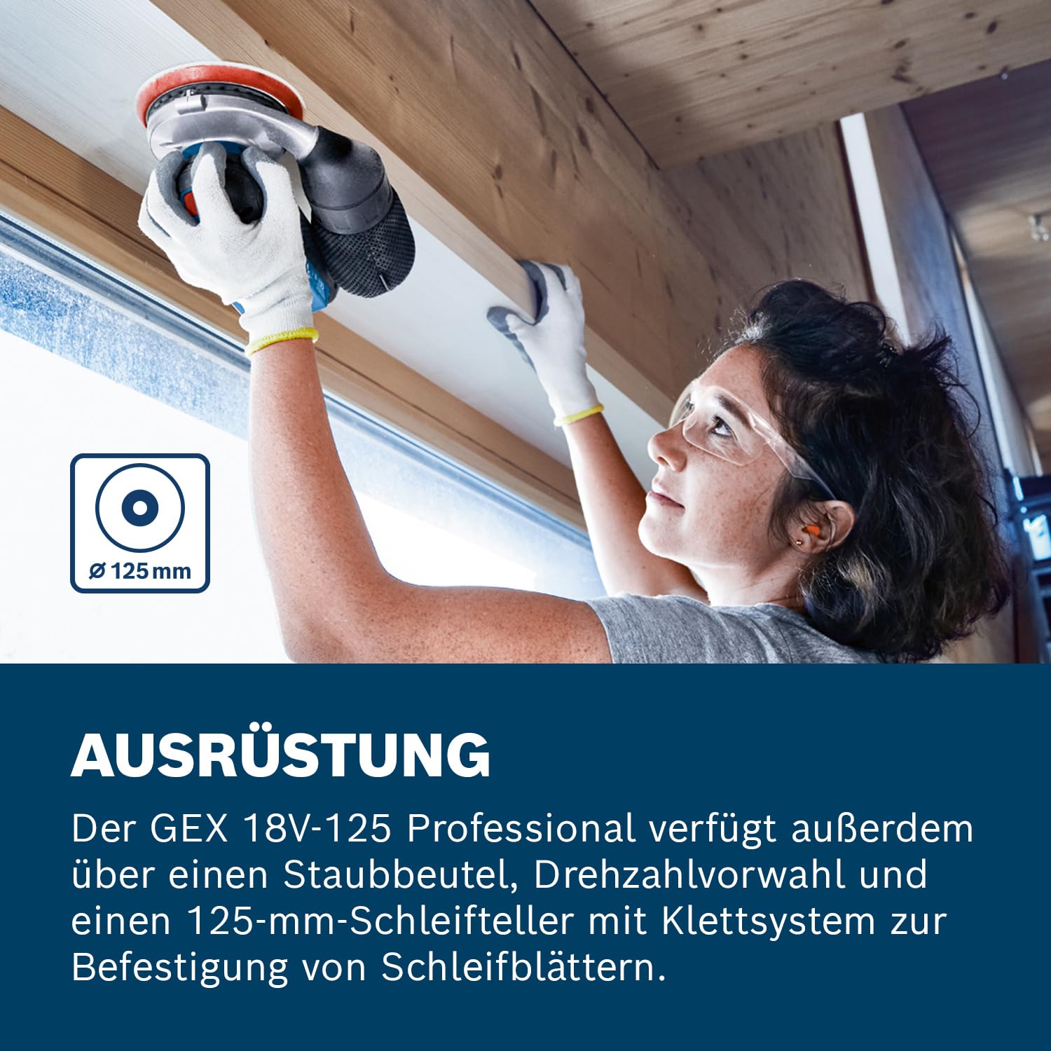 Bosch Professional GEX 18V-125 Akku Exzenterschleifer 125mm 18V System