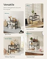 Vista 44 de SONGMICS Cabinet Organizer Shelf, Set of 4 Kitchen Counter Shelves, Kitchen Storage, Spice Rack, Stackable, Expandable, Metal and Engineered Wood