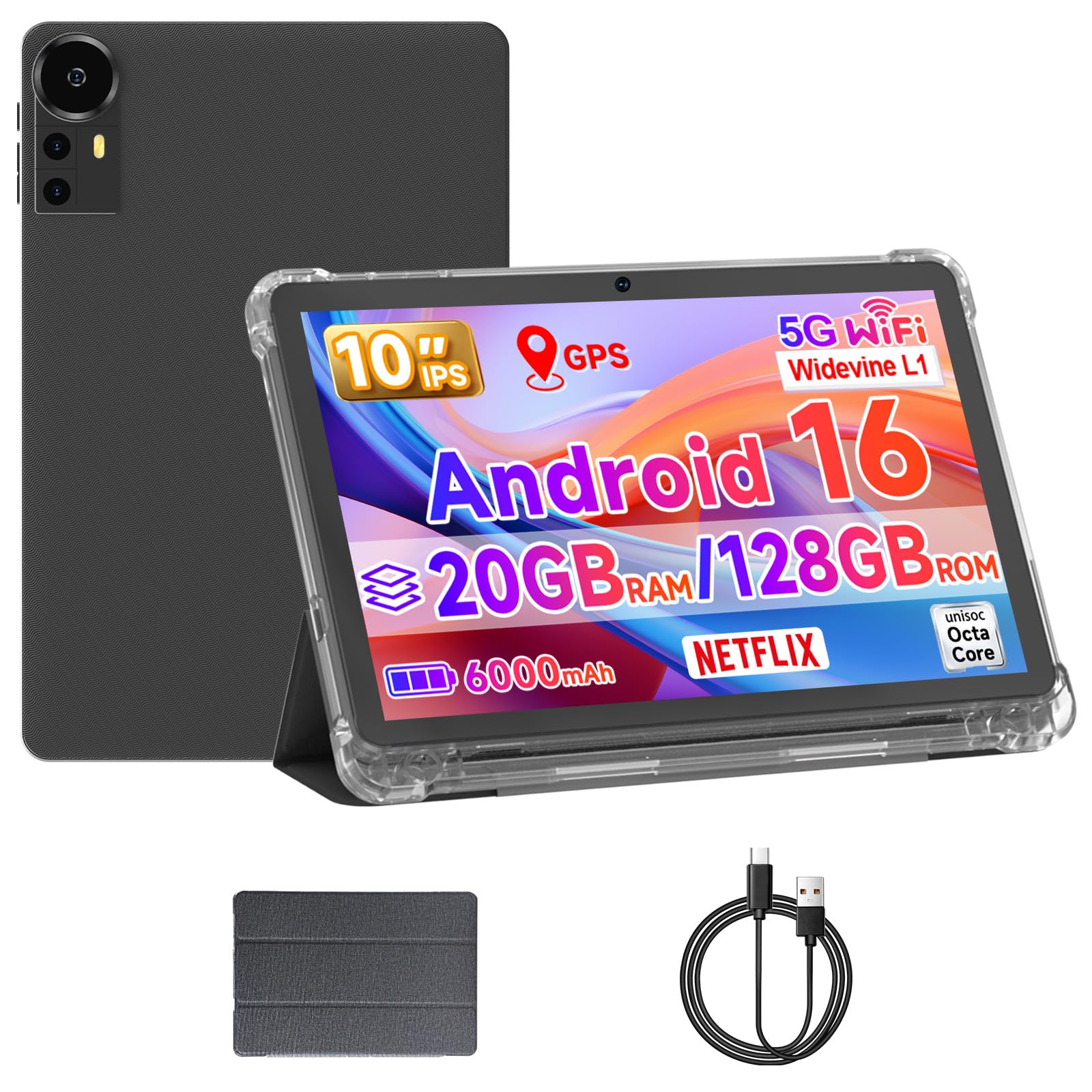 Amazon.com : ICONLINK 10 Inch Tablet Android 16 Tablets with Case