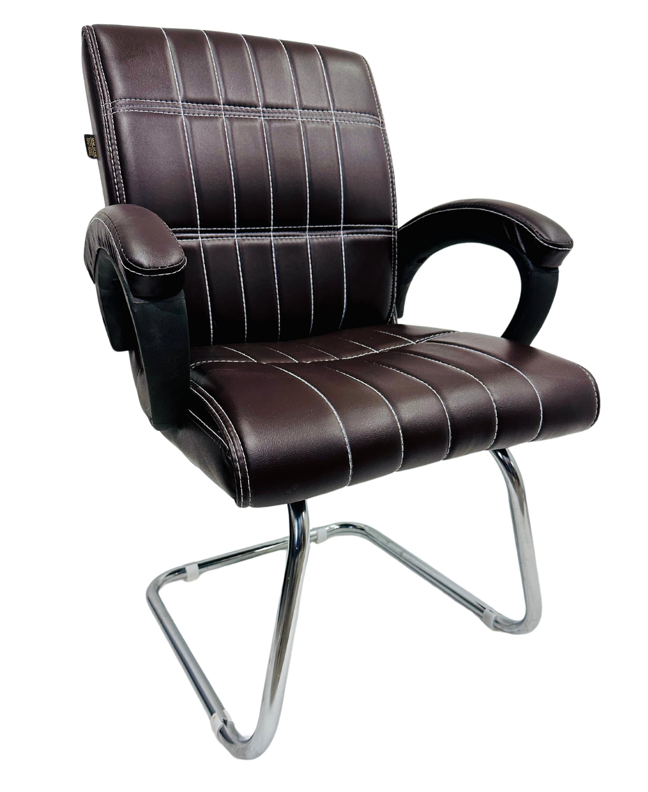 SOMRAJ Elegant Office Visitor Chair Stylish Chair for Professional Spaces  Ideal for Reception Areas Study Room and Meeting Rooms (Set of 1)