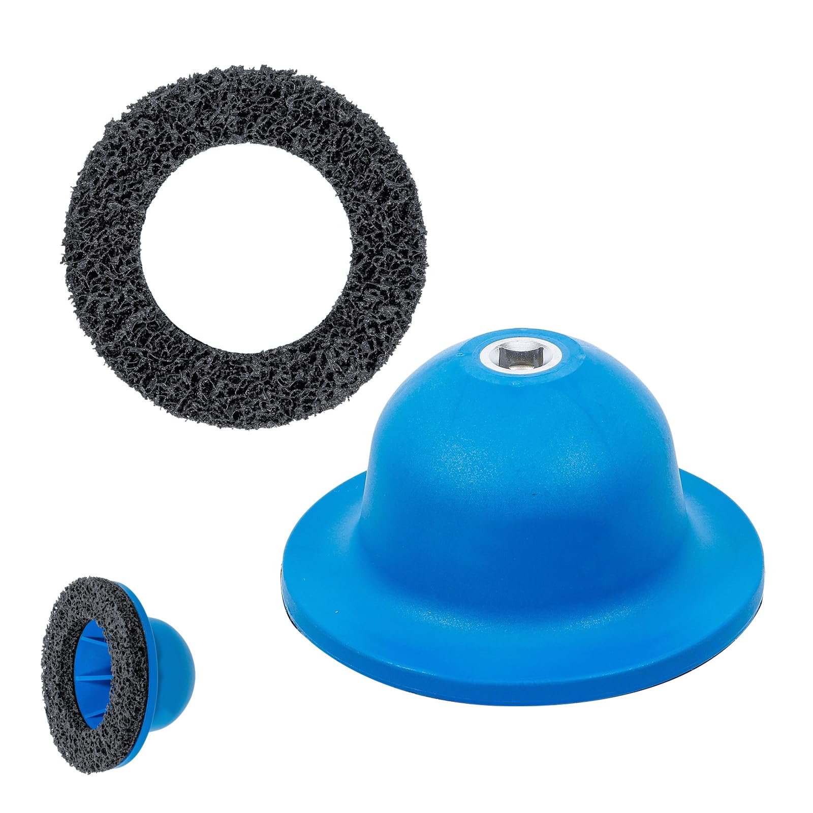 TWSOUL Radnabenschleifer für Reifenwechsel & Felgenreinigung | Grobschleifscheibe 90-150mm Silizium-Karbid | 1/2" Schlagschrauber Vierkantantrieb| Kunststoffausführung Innen-Ø 90 mm
