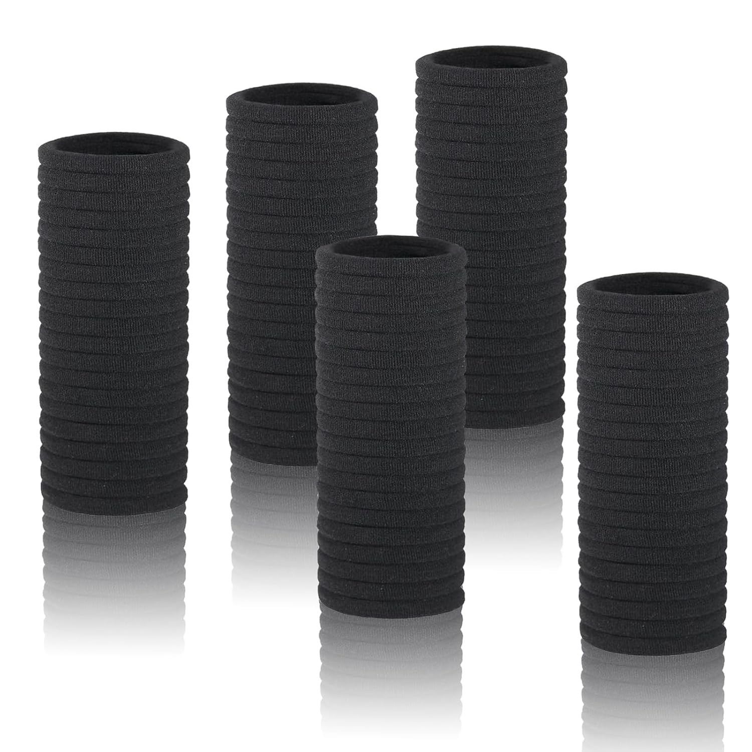 Black Hair Ties for Women - Seamless & No Damage Holders