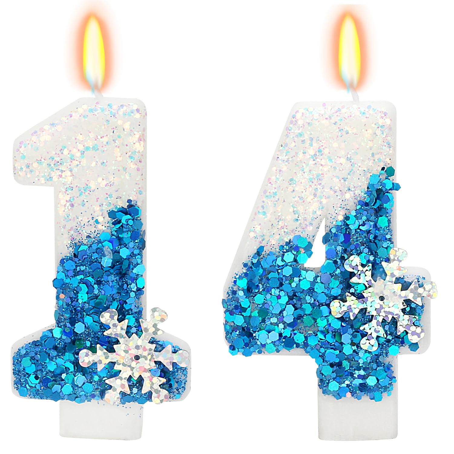 Frozen Birthday Candles - Snowflake Party Decorations -8