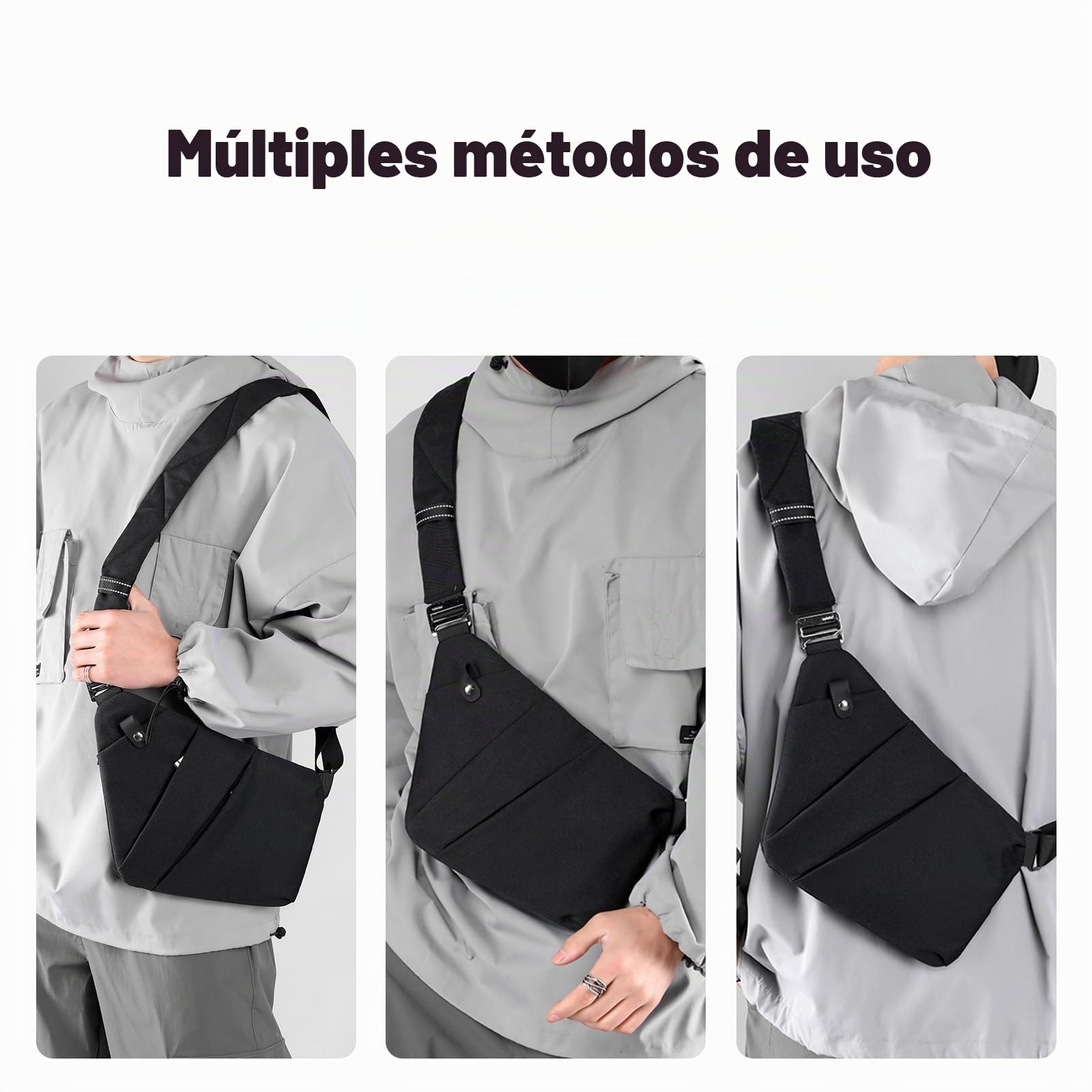 Bolsa de viaje antirrobo, bolsa cruzada de gran capacidad con un hombro, bolsa cruzada ligera para viajes, deportes