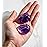 Polished Amethyst Crystal Stones - 2 Pcs of 1.2 Worry Stone for Anxiety, Pocket Palm Stone Super Large Handpicked Natural Tumbled Gemstones for Meditation, Reiki, Chakra Healing, Home Decor