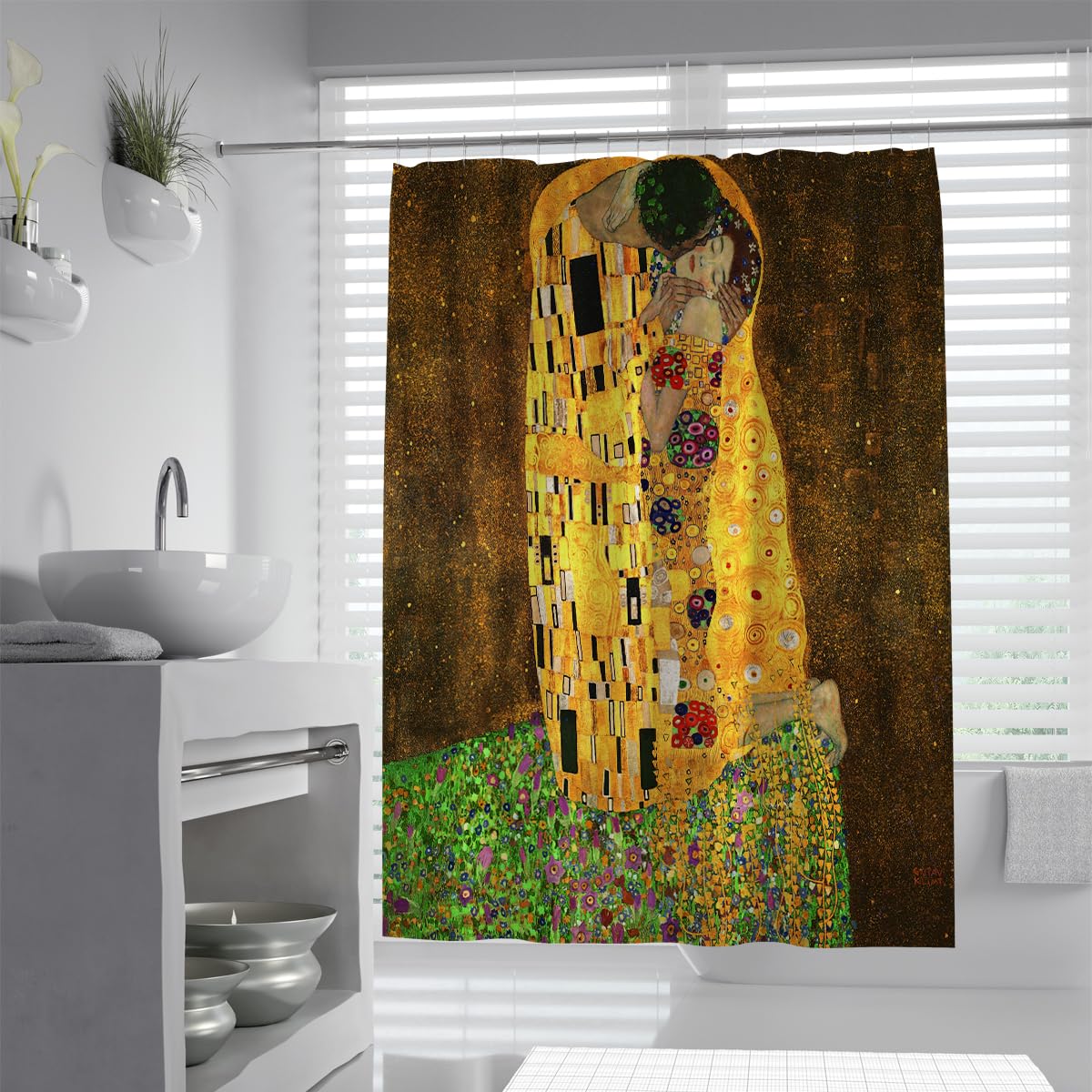 Berühmte Gemäldedruck-Duschvorhänge 240x180cm