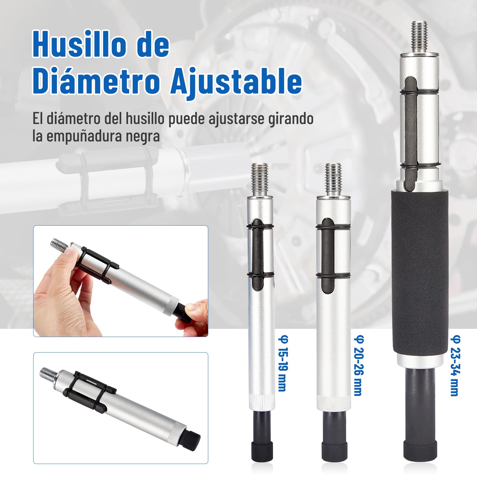 11 Piezas Centrador de Embrague, Juego Herramientas Embrague Universal de 12-20 mm, Alineador Embrague Portátil para la Mayoría de Turismos y Vehículos Comerciales Ligeros