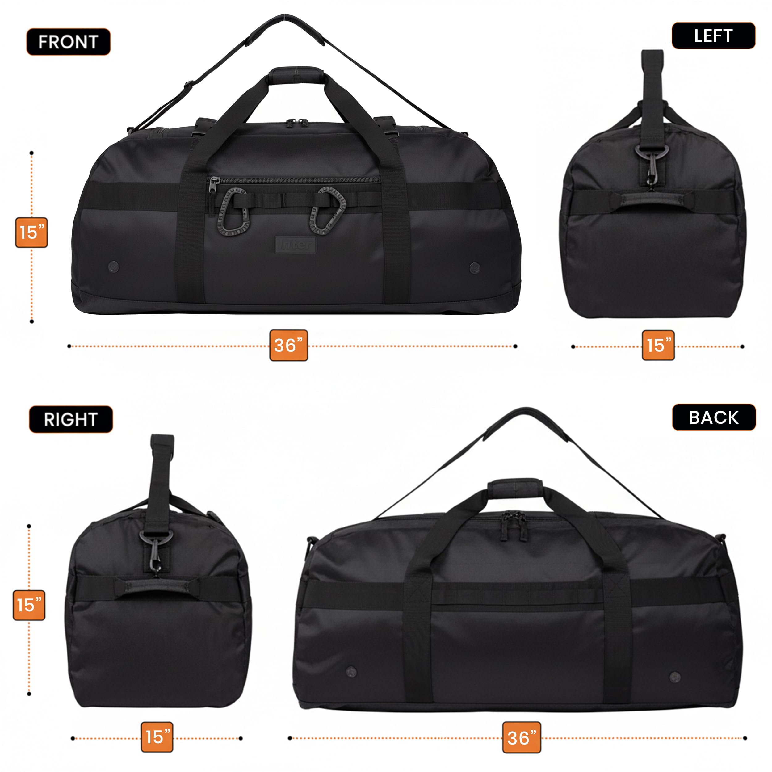 Fitdom Reisetasche mit verstellbaren Schulter- und Kompressionsgurten Perfekt für Team-Trainer und für Fußball, Baseball, Basketball, Hockey und mehr