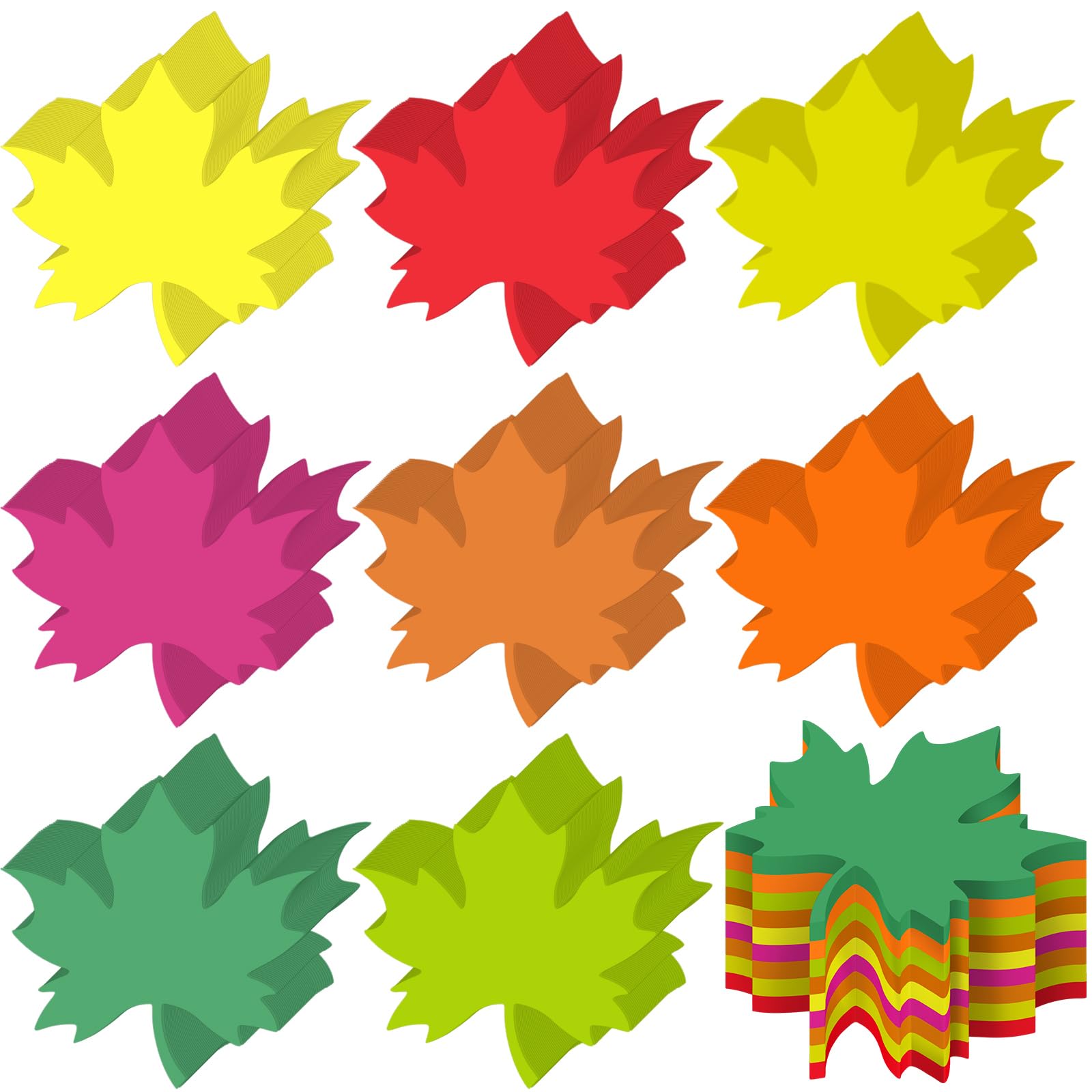 720 Pcs Leaf Paper Bulletin Board Cutouts, 3.9 Inch