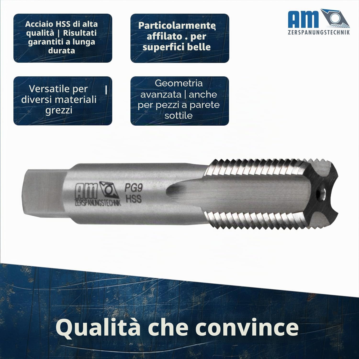 Maschio filettato PG | filettatura per tubo corazzato PG11 | Maschio filettato HSS | DIN 40432 PG | Maschio filettato HSS – PG 11