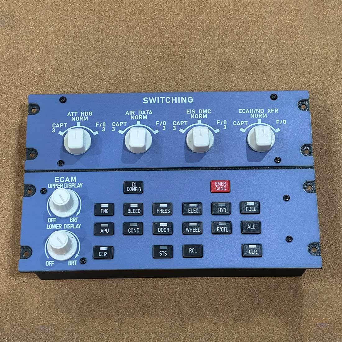 A109 Landing Gear Indicator Integrated Panel, Compatible with A32X/A31X/XECAM Home Cockpit Flight SIM Flugsimulator Controls for MSFS 2020/2024