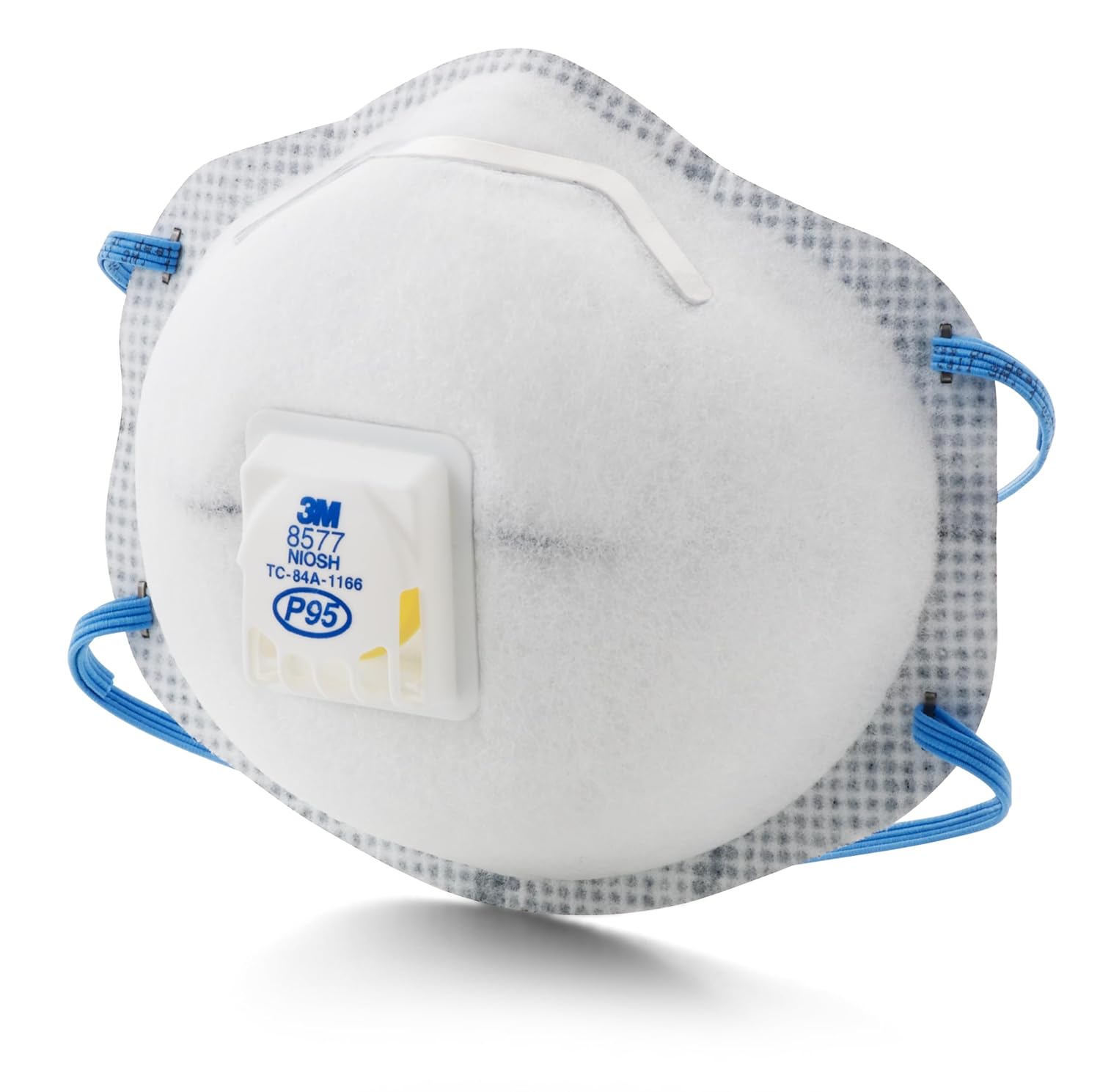 3M Particulate Respirator 8577, P95, NIOSH APPROVED, with Nuisance Level Organic Vapor Relief (Pack of 10)