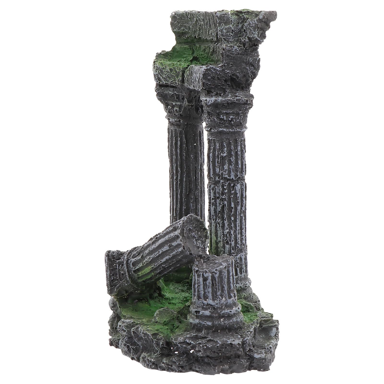 Kichvoe Aquarium Römische Säule Ornament mit Fischunterstand und Landschaftsverzierung für Süßwasser Aquarien Zufällige Farbe