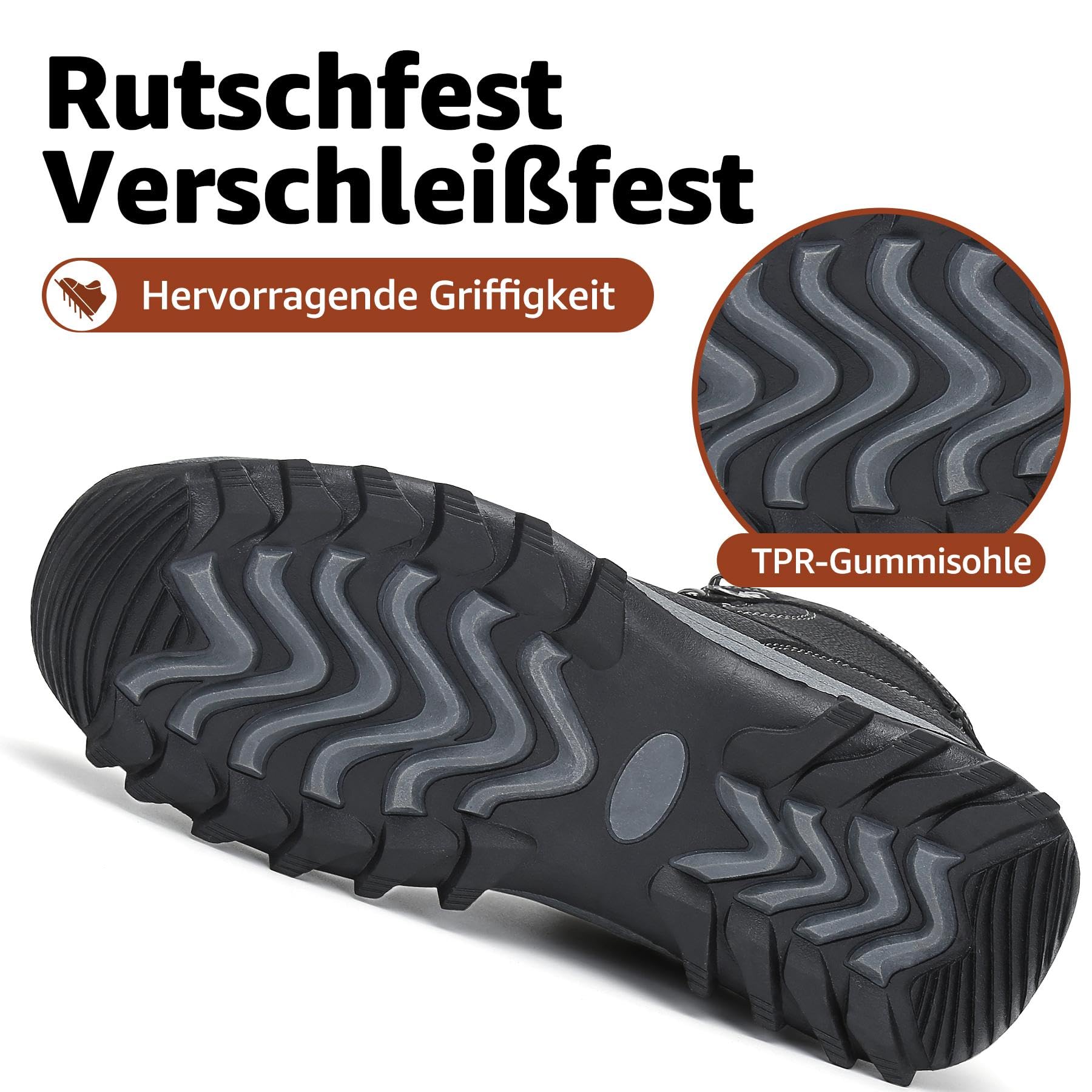 Mishansha Uomo Scarpe Invernali Donna Stivali da Neve Calda Impermeabili Outdoor Sneakers da Trekking Taglia 36-48 EU