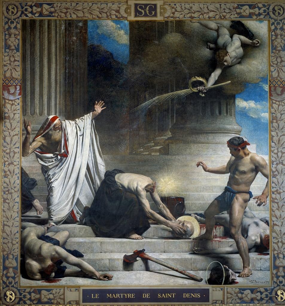 ZHAOSHAN Famous Poster Artworks Art Print Poster the Martyrdom of Saint Denis by Leon Joseph Florentin Bonnat Animal Pictures for Home Decor 60x90cm