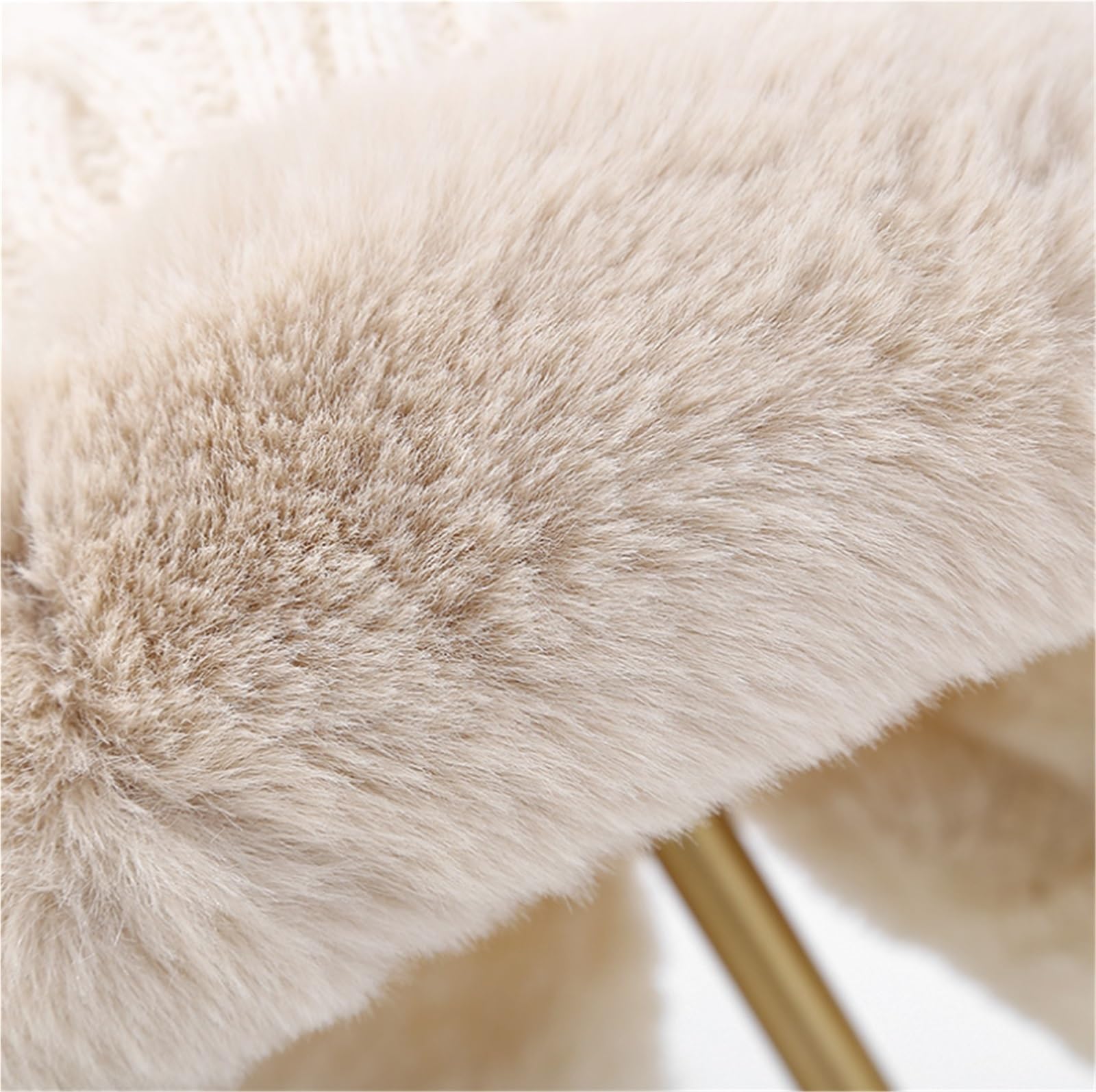 Cappello Invernale Berretto Invernale da Donna Berretto Caldo Foderato con Teschio con Polsino in Pelliccia Sintetica con Pompon Cappello Caldo(Beige)