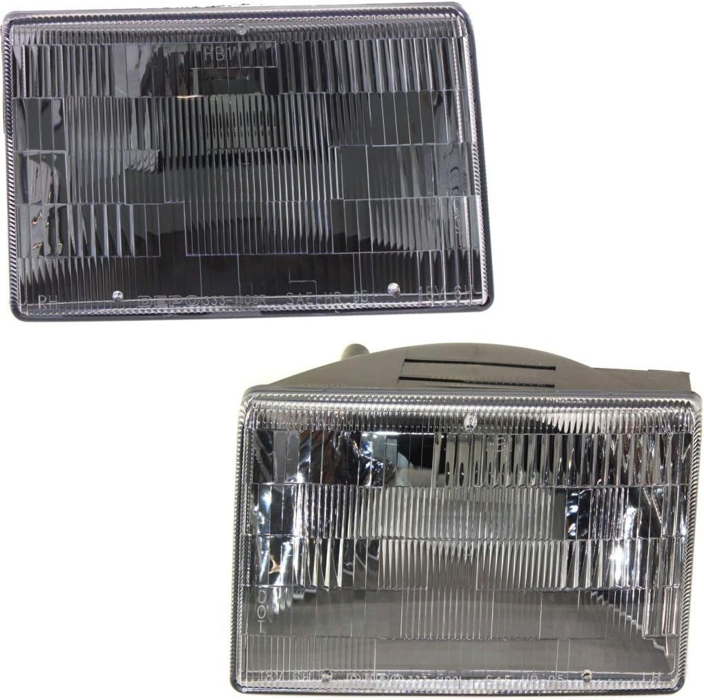 CarLights360 For 1993-1998 Jeep Grand-Cherokee Pair Headlights Driver and Passenger Side CH2502104 CH2503104-For 56005093 56005092