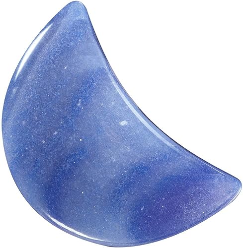 Miniatura 2 de mookaitedecor Juego de 5 piedras de cristal curativo en forma de luna, piedra de reiki pulida para equilibrio de chakras, fabricación de joyas,