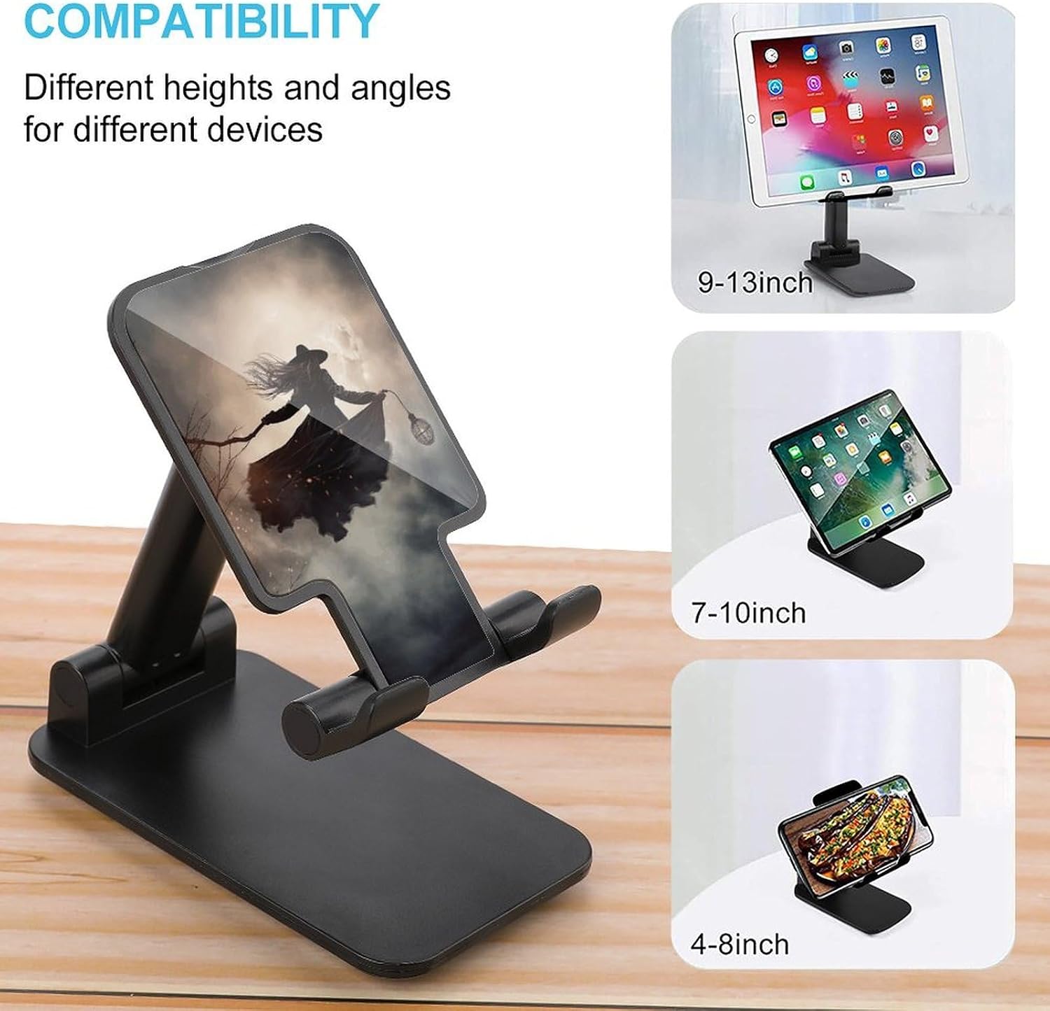 Witch Flight Foldable Cell Phone Stand, Anti-Slip Phone Holder image 3