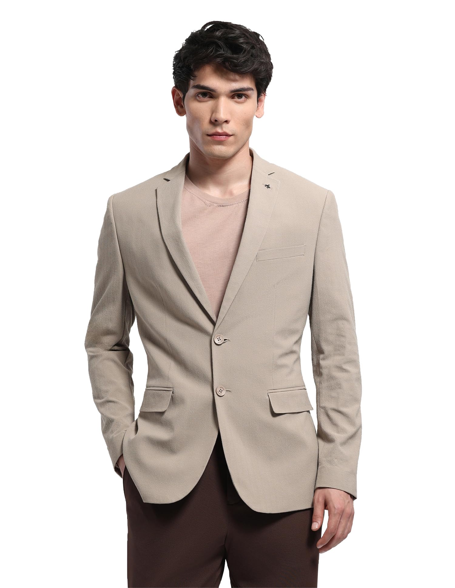 arrow Newyork Men's Zero Calorie Slim Fit Single Breasted Blazer-picture-37