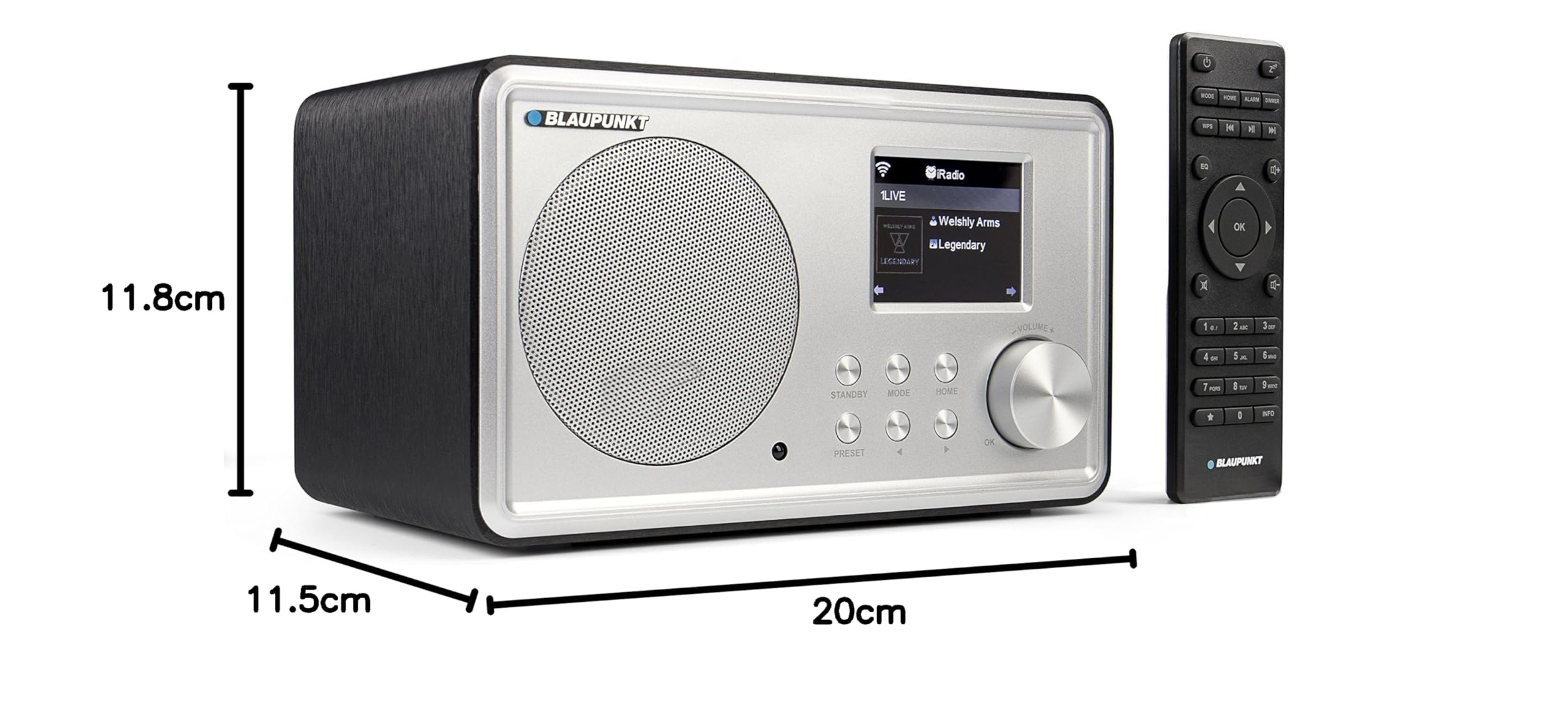 Blaupunkt IR 20 Internetradio, Digital Radio, Farbdisplay, Aux In, Wecker, schwarz