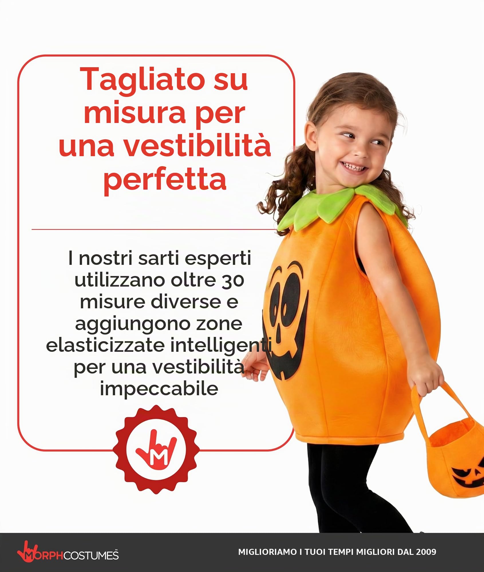 Morph Costume Zucca Bambino, Costume Zucca Halloween Bambino