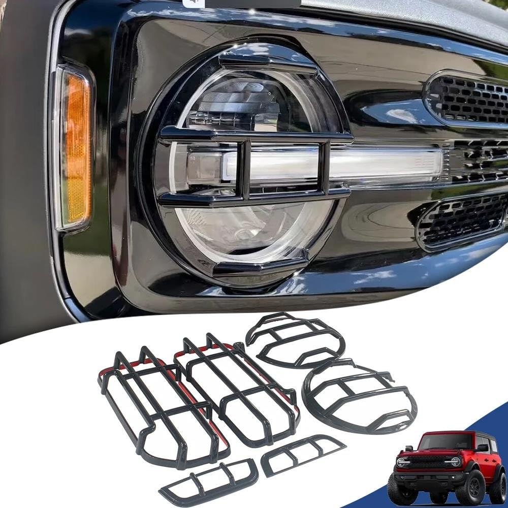 Feu Arrire Carcasse Couvercle De Protection Lampe À Sourcils Décoration Feu Arrière Voiture Roue Phare Avant Pour Ford Pour Bronco Arrire Feu Arrire