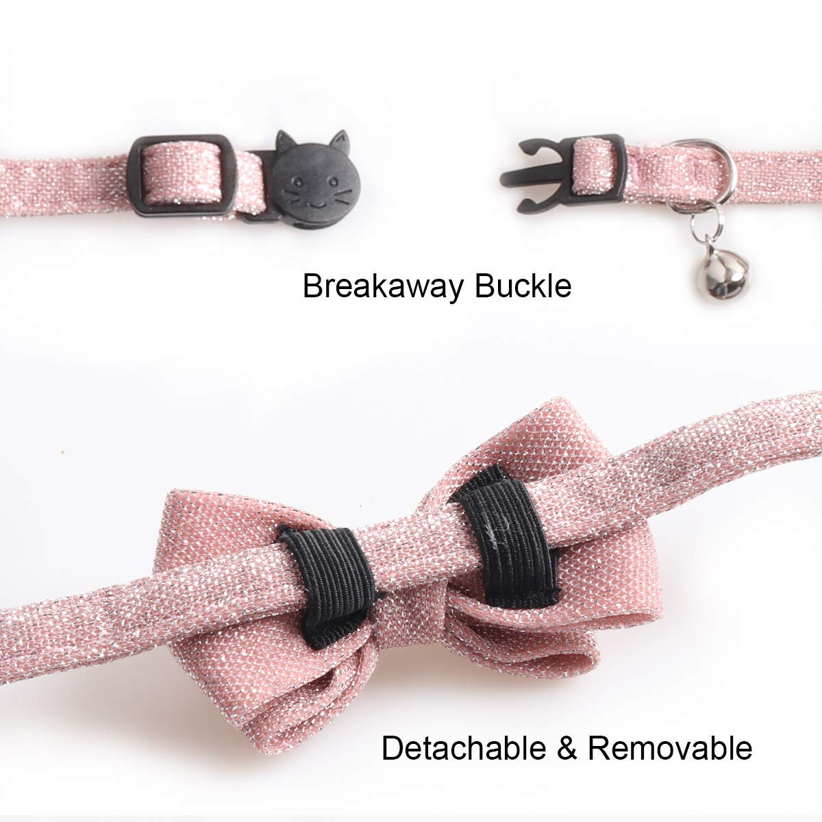 Pet Supplies Reginary Packs Cat Collar With Bow Tie Cute Safety  Breakaway Collar With Bells