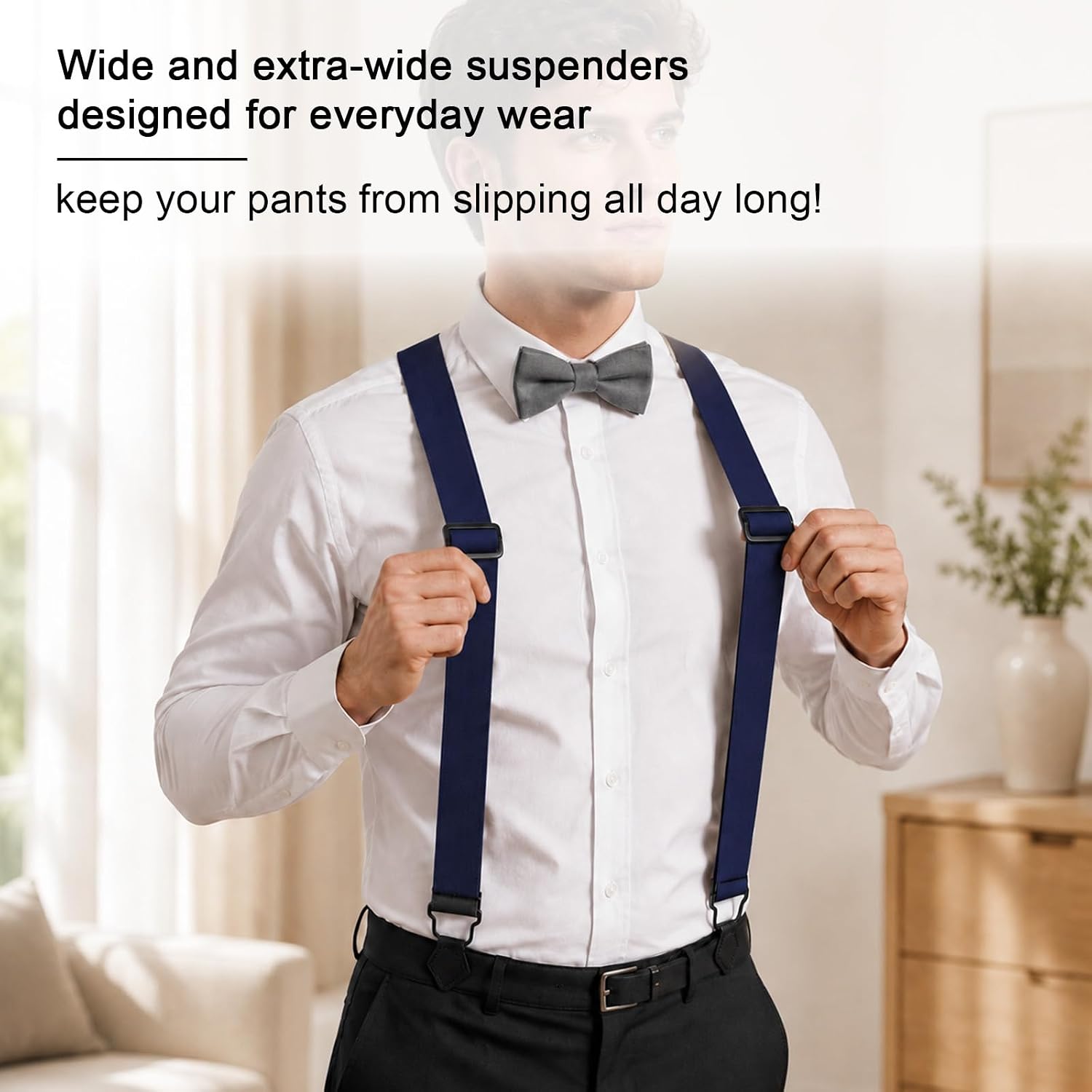 Hidden Suspenders for Men X Back Elastic Adjustable Men Suspenders