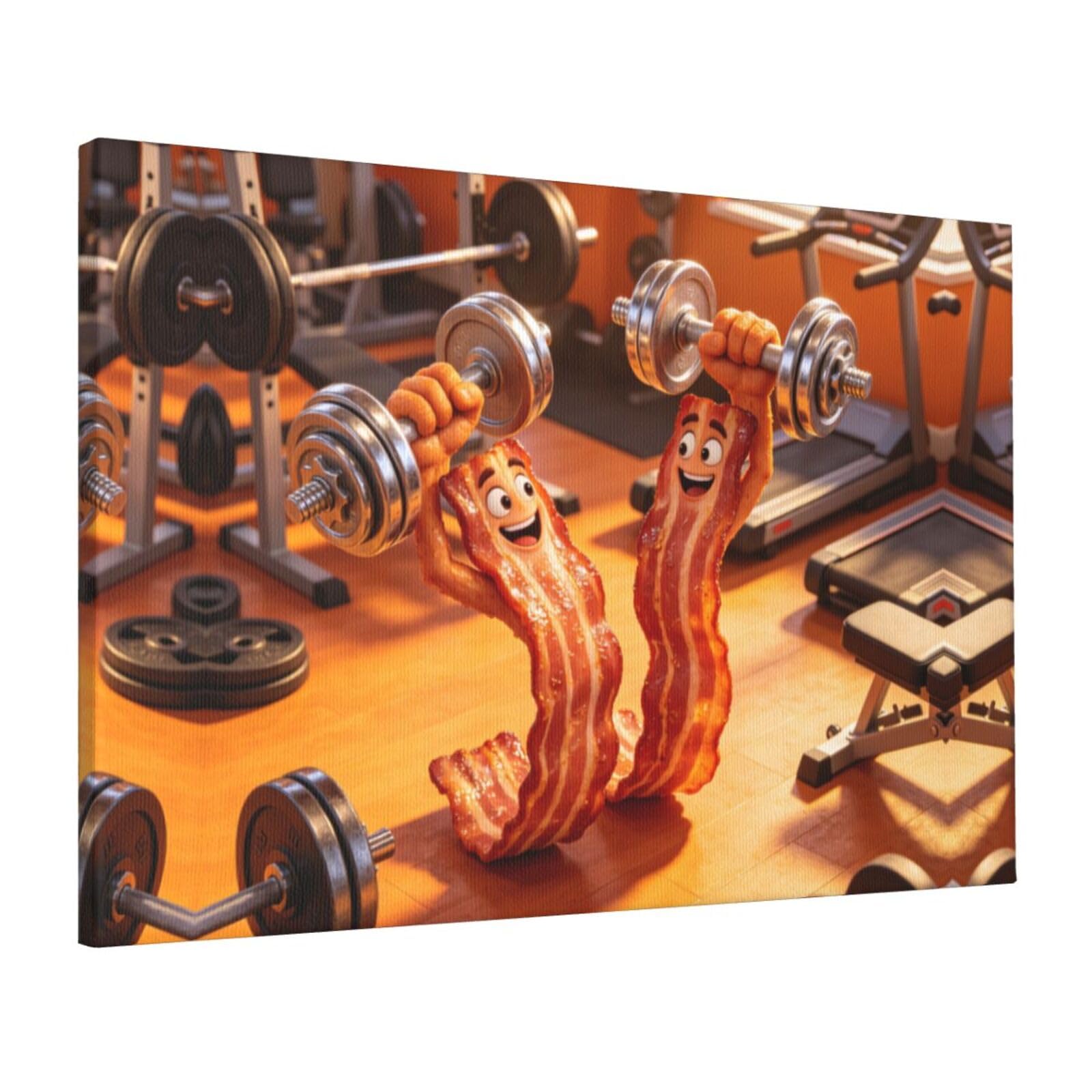 Impression sur toile Bacon Workout pour décorer votre salon moderne - 8