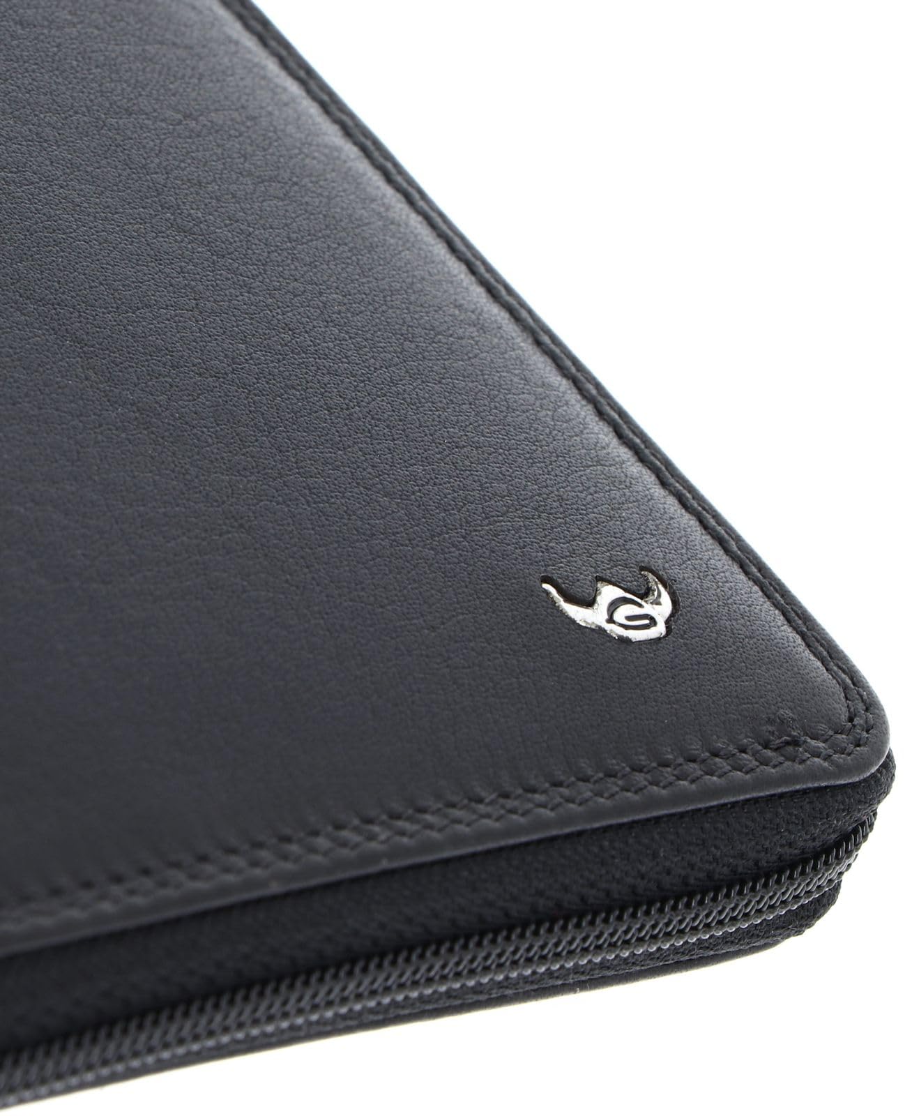 Golden Head Cuir Porte-Monnaie Polo RFID Protect RV-Kombischeintasche 3302 Schwarz Noir