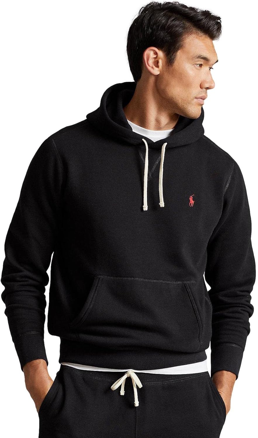 POLO RALPH LAUREN Mens Cabin Fleece Hoodied Sweatshirt (M, Black) - Image 4