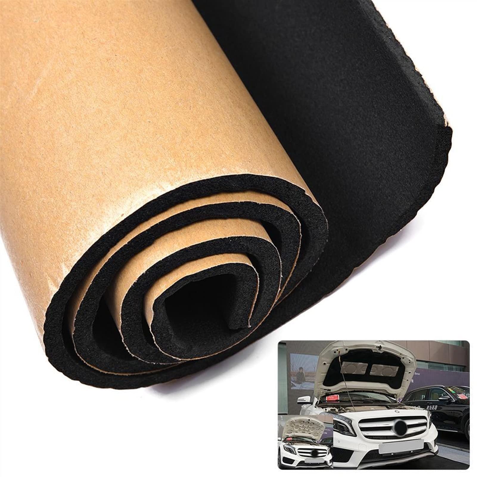 Tapis D'Isolation Phonique 2 Mm Insonorisation Voiture 0,9 M²