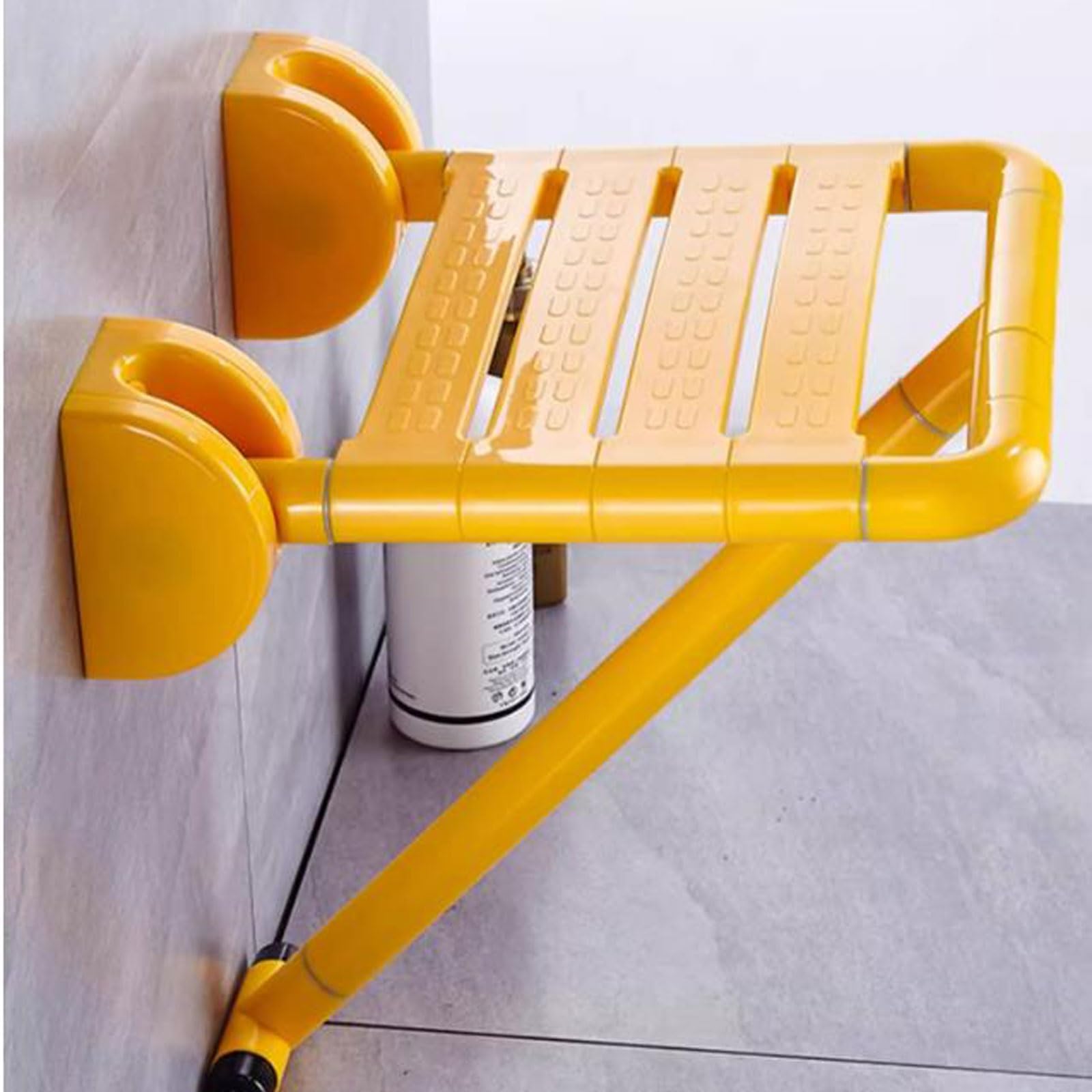 Asiento de baño Asiento de Ducha Plegable Banco, Taburete Plegable de Montaje en Pared Taburete de baño Asiento de Ducha Plegable, con Soporte de Acero Inoxidable