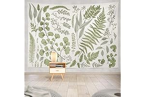 Kayel Botanical Green and White Cream Tapestry